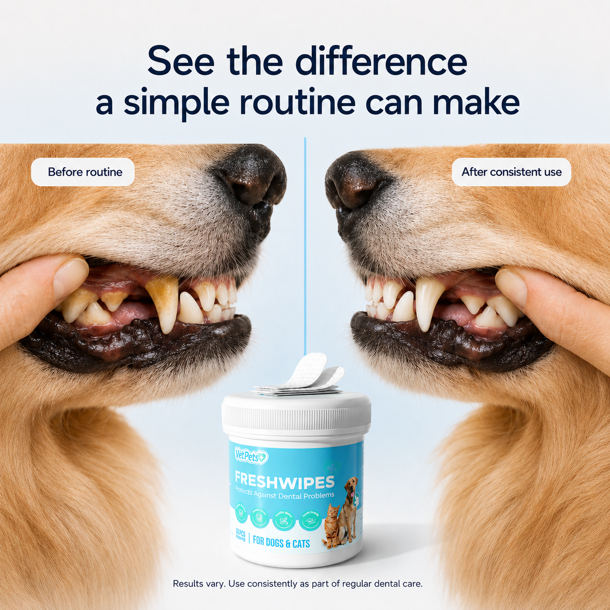 FreshWipes-sett – beskytter mot tannsykdommer